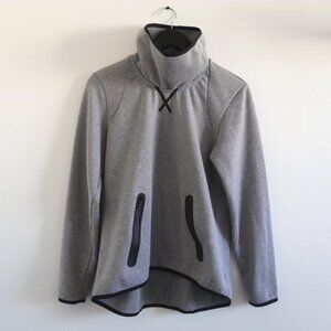 CHAMPION Victory Tech Fleece Grey Cowl Neck Pullover Sweater Size Medium